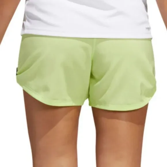 Women's Adidas Pacer Shorts Size XL Green Running Training Gym Snap Side NEW - Picture 2 of 5